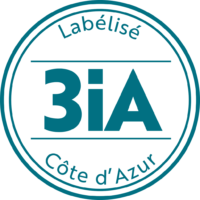 Label 3ia Bleu